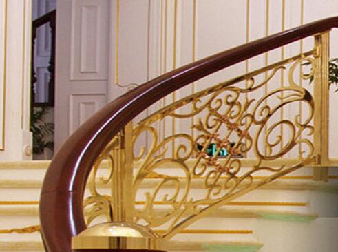 铝艺型材中的楼梯扶手配件可以自己安装(图1)